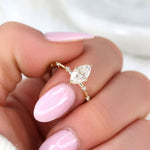 Stunning 1 CT Marquise Moissanite Engagement Ring With Dainty Design 5