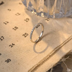 0.3 TCW Round Moissanite Bridal Wedding Band With Half Eternity Stacking 7