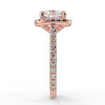 Stunning 2.40 CT Cushion Moissanite Engagement Ring with Halo & Pave Design 10