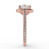 Stunning 2.40 CT Cushion Moissanite Engagement Ring with Halo & Pave Design 10