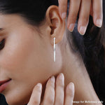 Round Cut Cubic Zirconia in 925 Sterling Silver Earrings 3