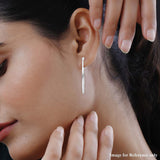 Round Cut Cubic Zirconia in 925 Sterling Silver Earrings 3