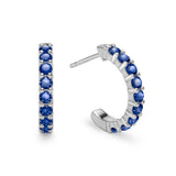 1.08 TCW Round Sapphire Lab Made Diamond- September Birthstone Earrings 5