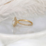 Stunning 2 CT Oval Moissanite Engagement Ring with Pave Design 2
