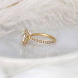Stunning 2 CT Oval Moissanite Engagement Ring with Pave Design 2