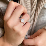 Stunning 0.4 CT Pear Moissanite Stones Pave & Halo Wedding Bands 6