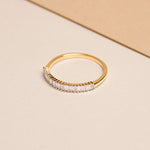 Stunning 0.16 TCW Baguette Moissanite Stones Half Eternity Wedding Bands 6