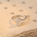 Stunning 2.0 CT Oval Moissanite Engagement Ring with Solitaire Design 1