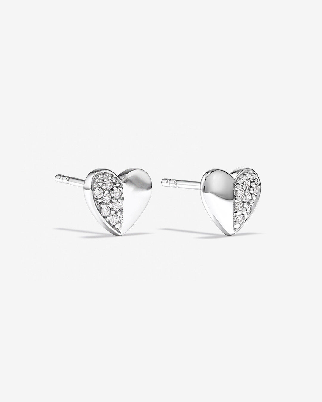 Round Cut Cubic Zirconia in 925 Sterling Silver Earrings 1