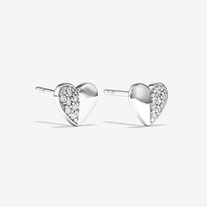 Round Cut Cubic Zirconia in 925 Sterling Silver Earrings