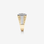 0.25 TCW Round Moissanite Men's Wedding Band in Solid Gold 4