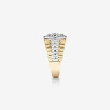 0.25 TCW Round Moissanite Men's Wedding Band in Solid Gold 4