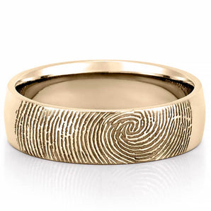 Classic High Polish Groove Wedding Band for Men's in Solid Gold