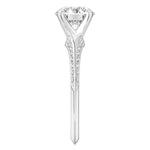 Stunning 1.0- 2.0 CT Round Moissanite Engagement Ring with Split Shank Pave Design 4