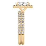 Stunning 0.50-1.50 CT Oval Moissanite Engagement Ring With Halo & Pave Design 5