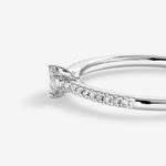 Stunning 0.25 CT Round Moissanite Engagement Ring in Pave Design 5