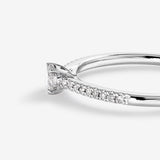 Stunning 0.25 CT Round Moissanite Engagement Ring in Pave Design 5
