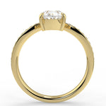 Stunning 1.35 CT Pear Moissanite Engagement Ring with Tiara Design 2