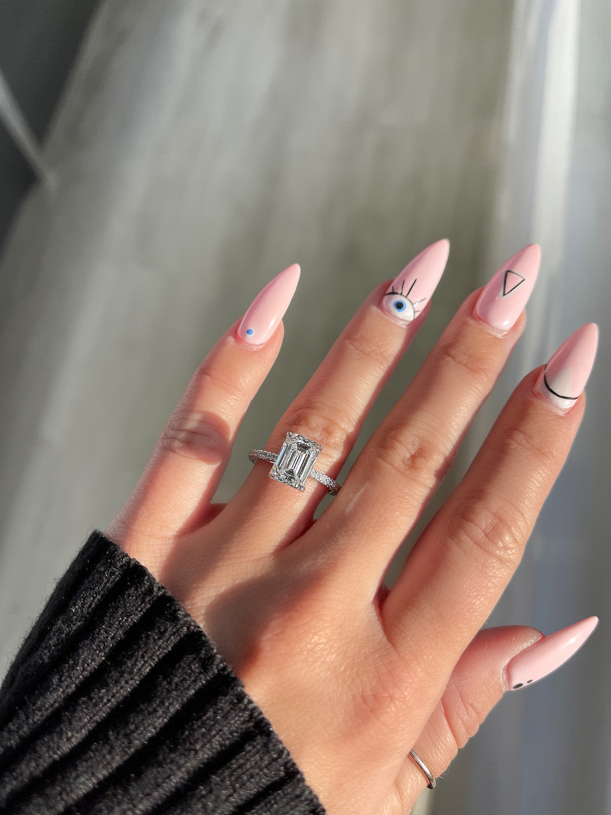 Stunning 3.0 CT Emerald Cut Moissanite Engagement Ring with Hidden Halo &Pave Design 1