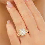 Stunning 3.5 CT Radiant Moissanite Engagement Ring with Pave and Halo Design 5