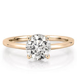 Stunning 1.0- 2.0 CT Round Moissanite Engagement Ring with Hidden Halo Design 1