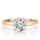 Stunning 1.0- 2.0 CT Round Moissanite Engagement Ring with Hidden Halo Design 1