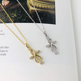 Round Cut Cubic Zirconia in 925 Sterling Silver Necklace 7