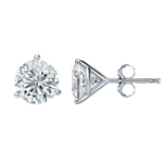 Stunning 0.30 TCW Round Cut Moissanite Stud Earrings in Gold 1