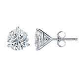 Stunning 0.30 TCW Round Cut Moissanite Stud Earrings in Gold 1