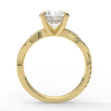 Stunning 2.0 CT Round Moissanite Engagement Ring with Twisted Pave Design 3