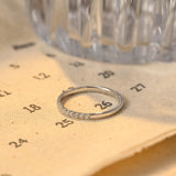 0.3 TCW Round Moissanite Bridal Wedding Band With Half Eternity Stacking 4