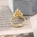 Stunning 3.0 CT Marquise Moissanite Engagement Ring with Cluster Design 5