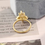 Stunning 3.0 CT Marquise Moissanite Engagement Ring with Cluster Design 5