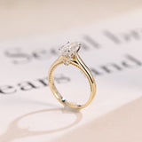 Stunning 1.0 - 2.0 CT Marquise Moissanite Engagement Ring Solitaire Style 7