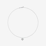 Round Cut Cubic Zirconia in 925 Sterling Silver Necklace 3