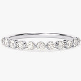 Stunning 0.55 CT Round Moissanite Stones Half Eternity Wedding Band 2