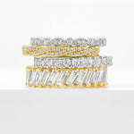 Stunning 0.3 TCW Round Moissanite Stones Saddie Braided Wedding Bands 4