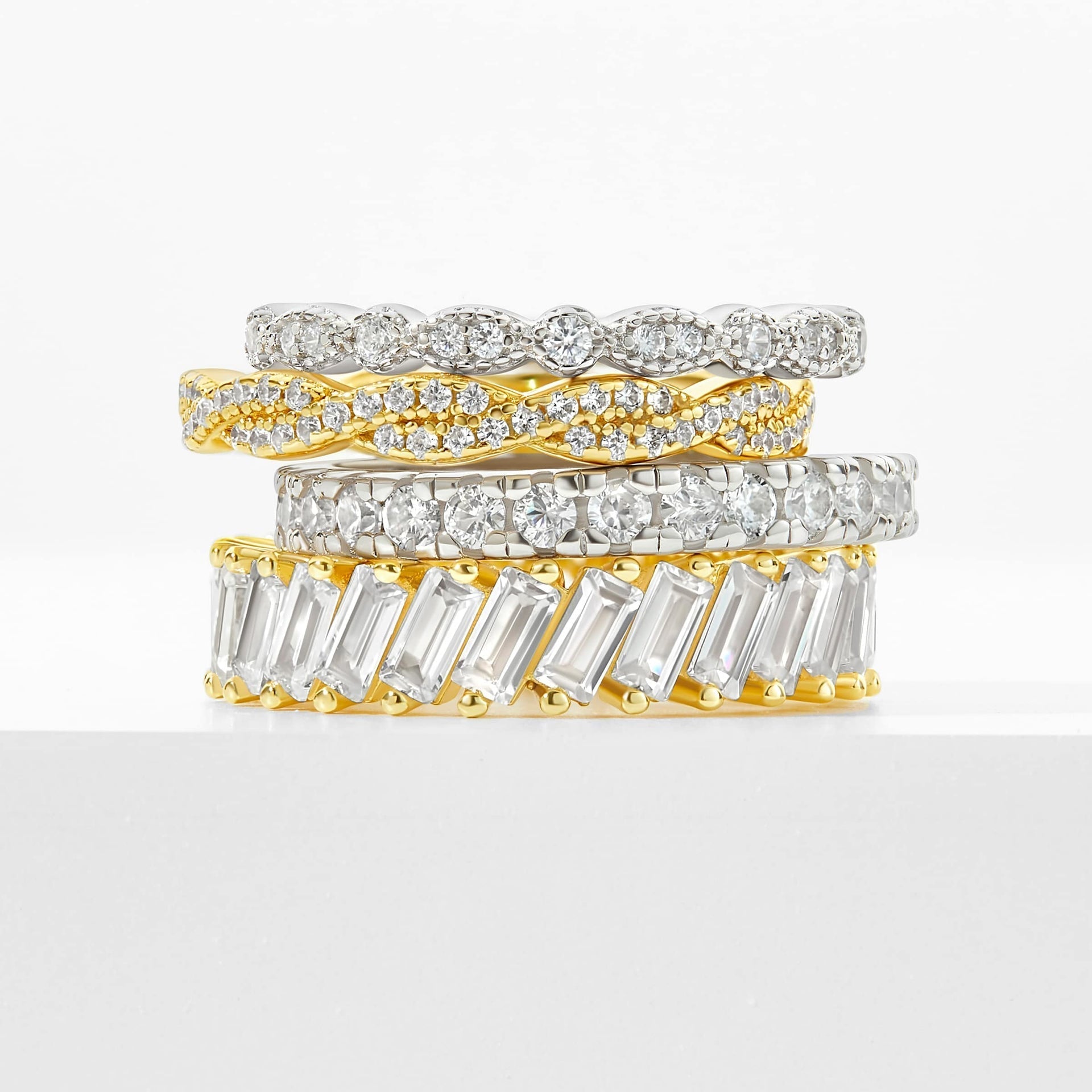 Stunning 0.5 TCW Baguette Moissanite Stones Full Eternity Wedding Band 4