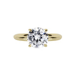 Round Cut Solitaire Style Cubic Zirconia in 925 Sterling Silver Ring 1