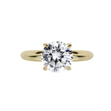 Round Cut Solitaire Style Cubic Zirconia in 925 Sterling Silver Ring 1