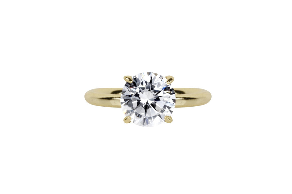 Round Cut Solitaire Style Cubic Zirconia in 925 Sterling Silver Ring 1