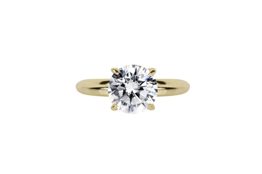 Round Cut Solitaire Style Cubic Zirconia in 925 Sterling Silver Ring 1