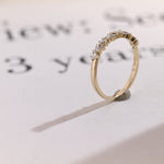Stunning 0.3 TCW Round, Marquise & Emerald Moissanite Stones Half Eternity Wedding Band 9