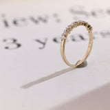 Stunning 0.3 TCW Round, Marquise & Emerald Moissanite Stones Half Eternity Wedding Band 9