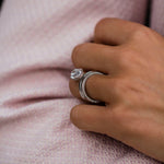 Oval Cut Solitaire Style  Cubic Zirconia in 925 Sterling Silver Ring 3