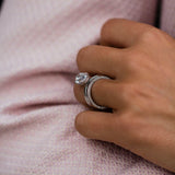 Oval Cut Solitaire Style  Cubic Zirconia in 925 Sterling Silver Ring 3