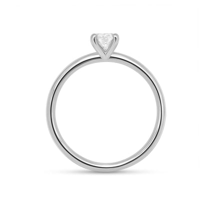 Stunning 0.5 CT Oval Moissanite Engagement Ring In Solitaire Design 3