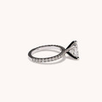 Stunning 2.61 CT Cushion Moissanite Engagement Ring with Pave Design 2