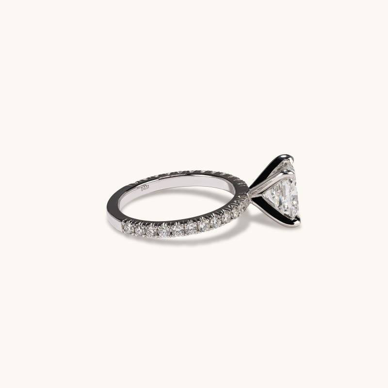 Stunning 2.61 CT Cushion Moissanite Engagement Ring with Pave Design 2