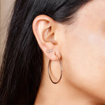 0.30 TCW Round Cut Moissanite Bar Stud Earrings in Gold 7
